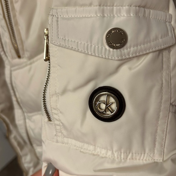 Calvin Klein cream hooded parka - Picture 7 of 7